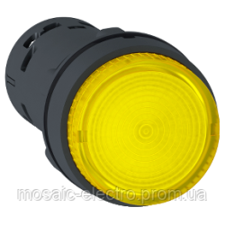 Кнопка желтая с подсветкой LED 220В 1НО XB7NW38M1